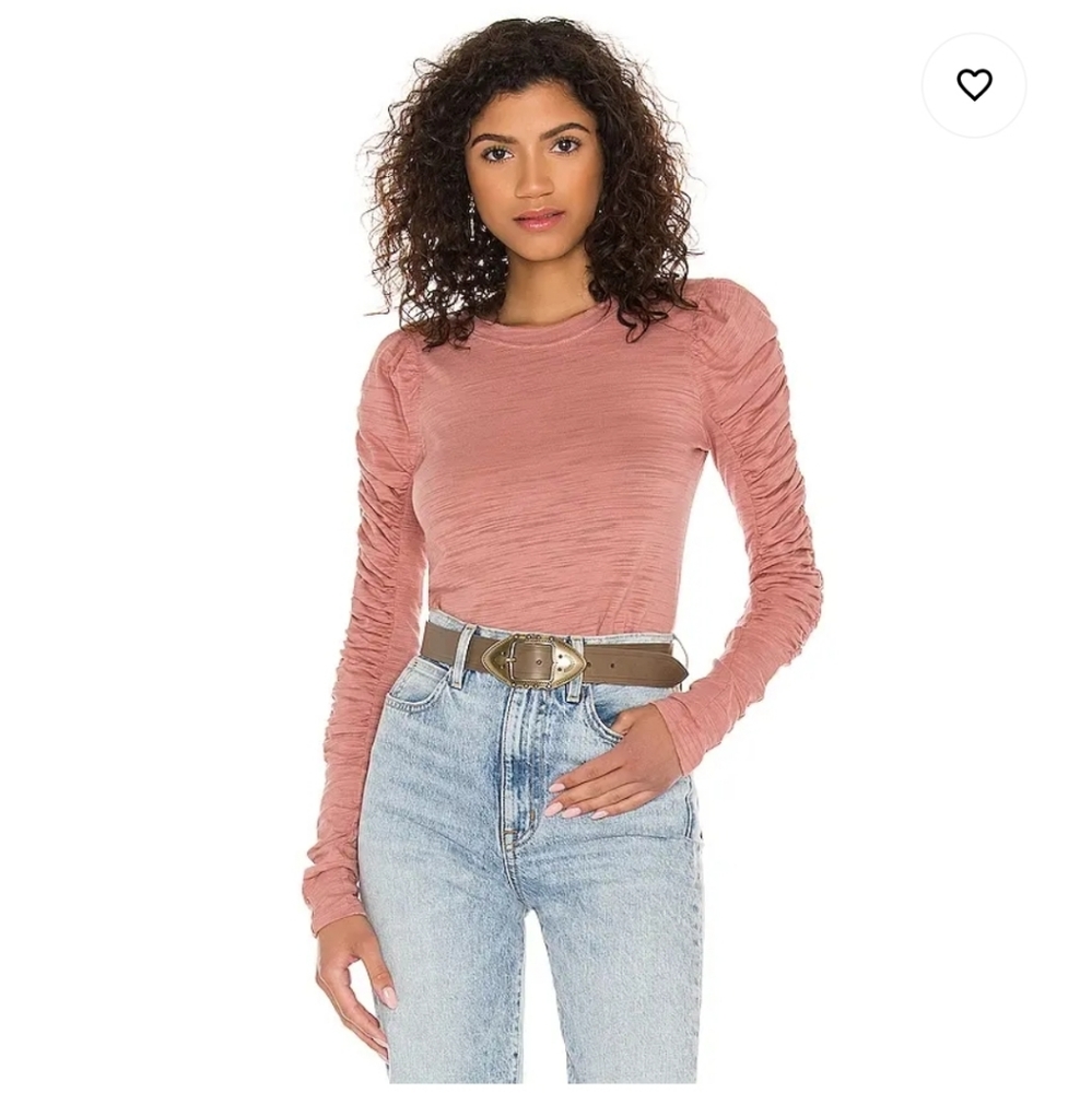 Free People Natasha tee in blush